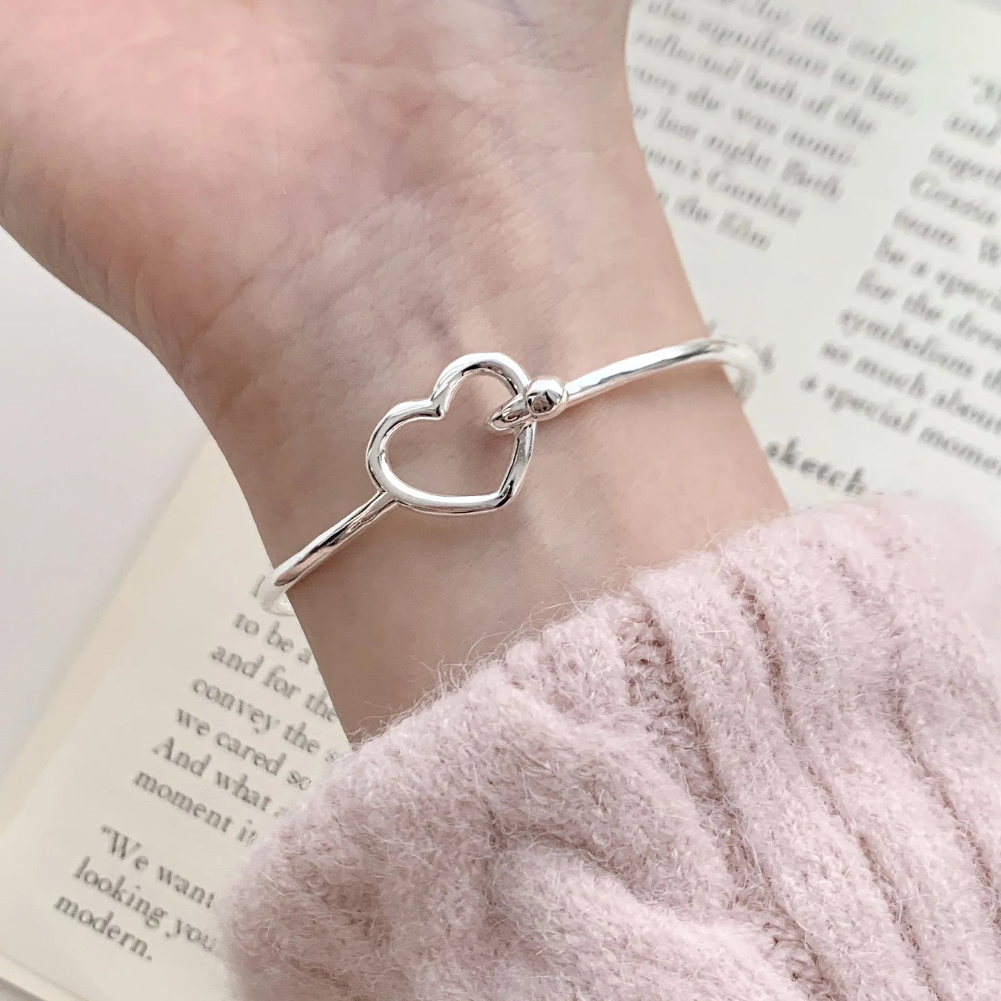 925 Sterling Silver Bangle Bracelet Set