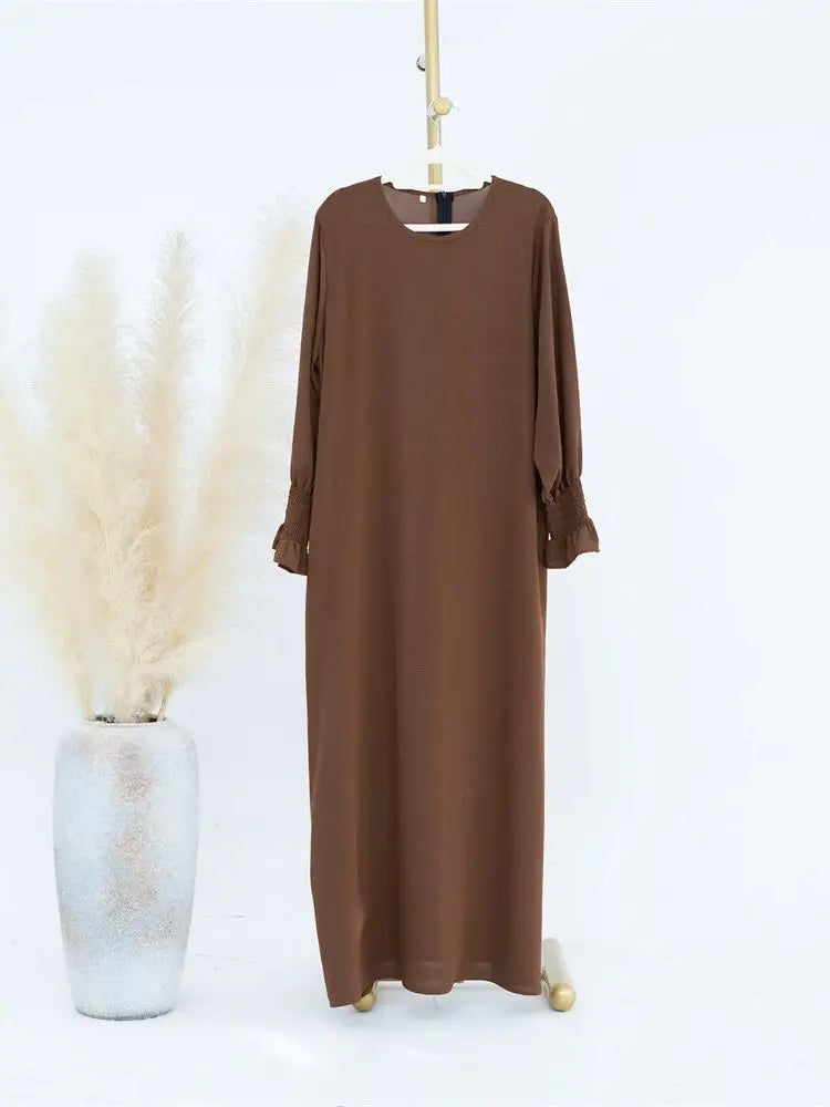 Jersey Solid Modest Under Abaya Islamic Robe