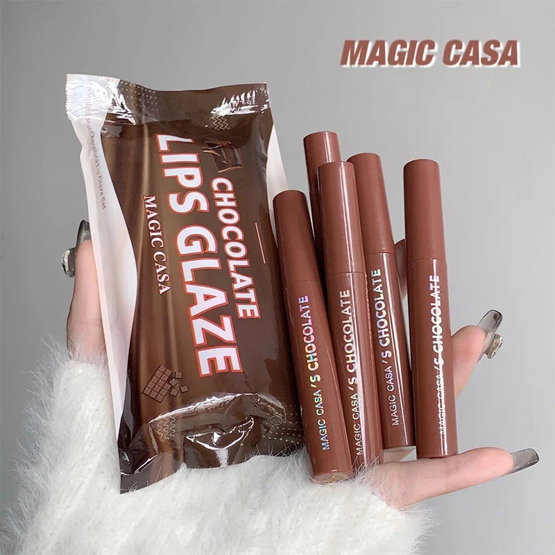 Chocolate five lip glaze set Mist matte lipstick