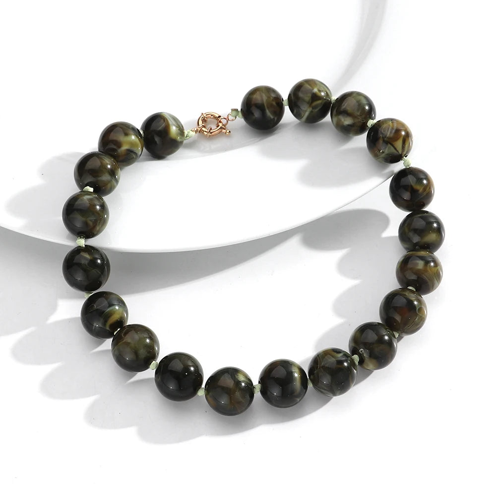 Bohemian Style Handmade Beaded Necklace Jewelry