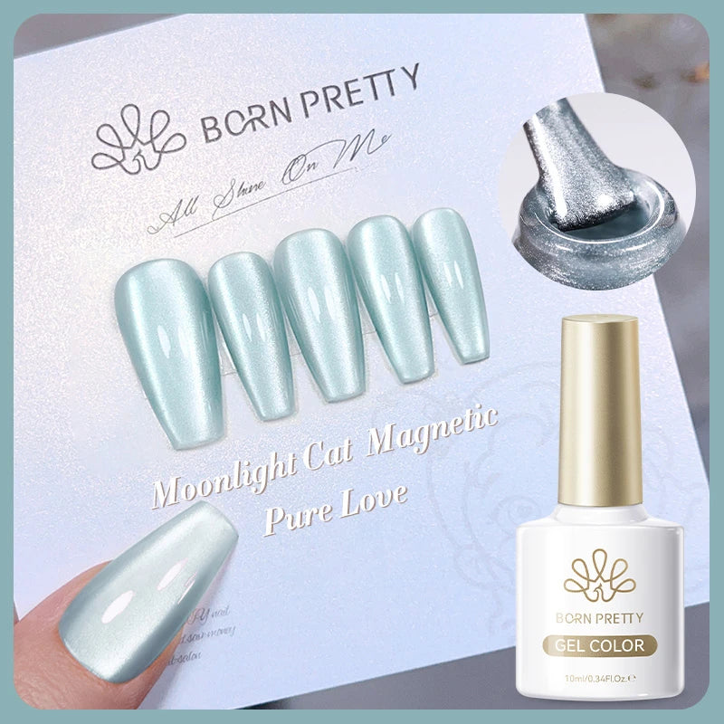 Sparkling Glass Bead Cat Magnetic Gel Nail Polish