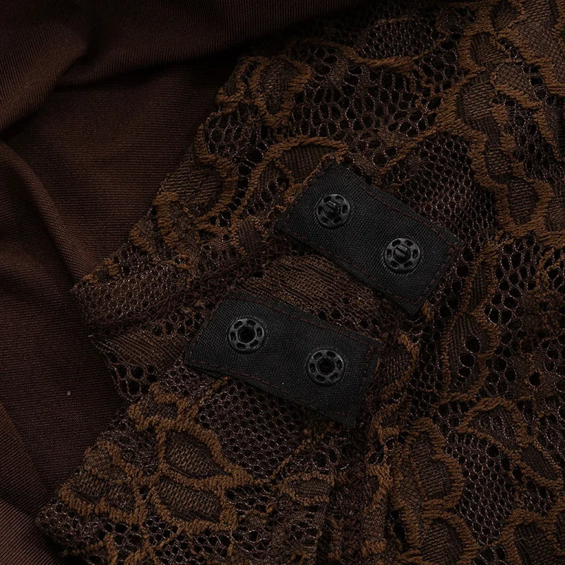 Vestido largo sexy de encaje con un solo hombro