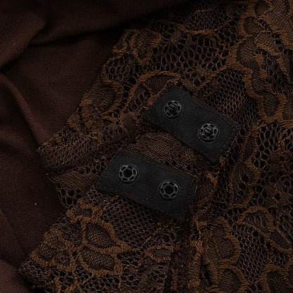 Vestido largo sexy de encaje con un solo hombro