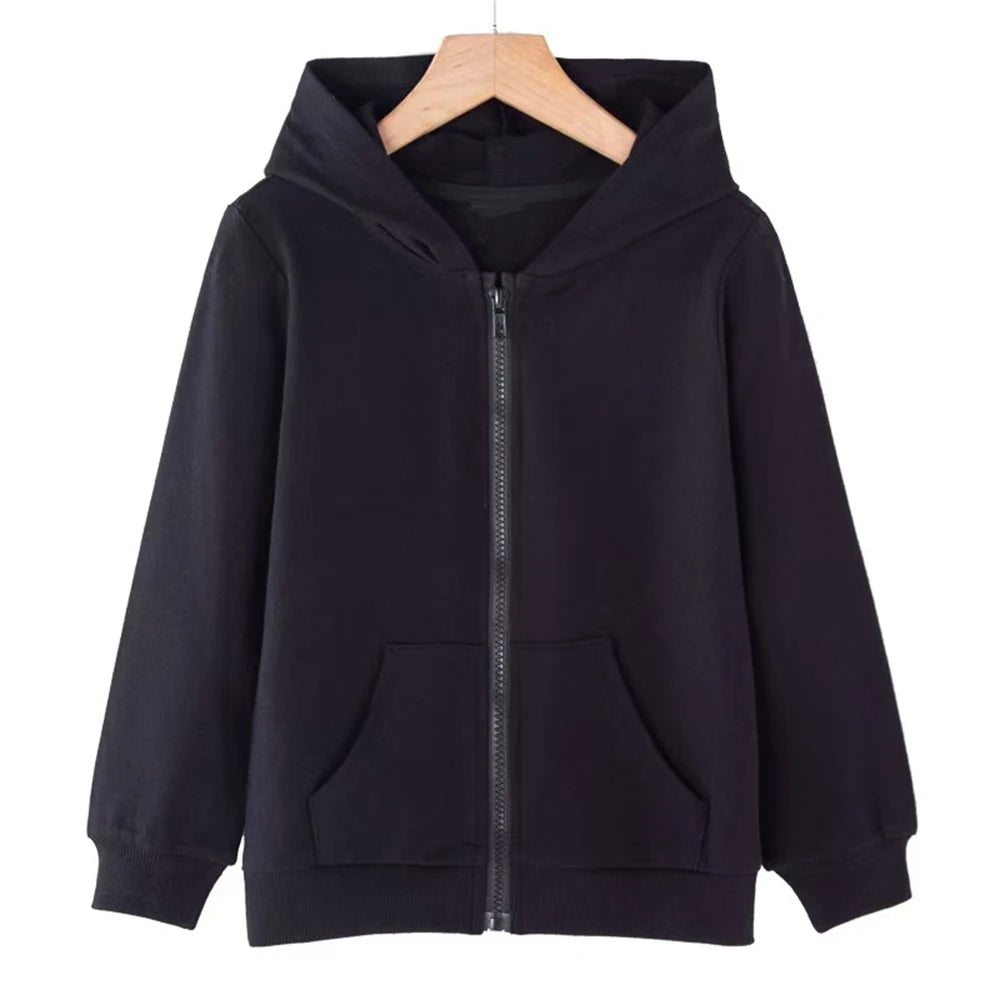 Zipper Style Hoodies Coat  Age 3-12 Kids Kawaii Sweatshirt