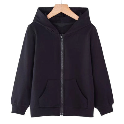 Zipper Style Hoodies Coat  Age 3-12 Kids Kawaii Sweatshirt