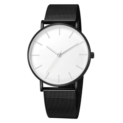 Luxury Metal Mesh Quartz Elegant Rose Gold Wristwatch