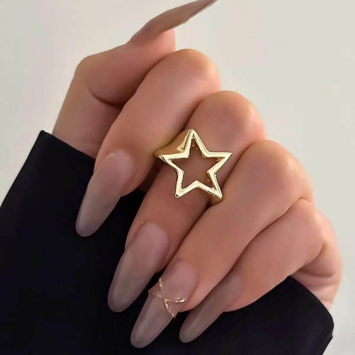 Shiny Zircon Alloy Dutan Gold Classic Ring