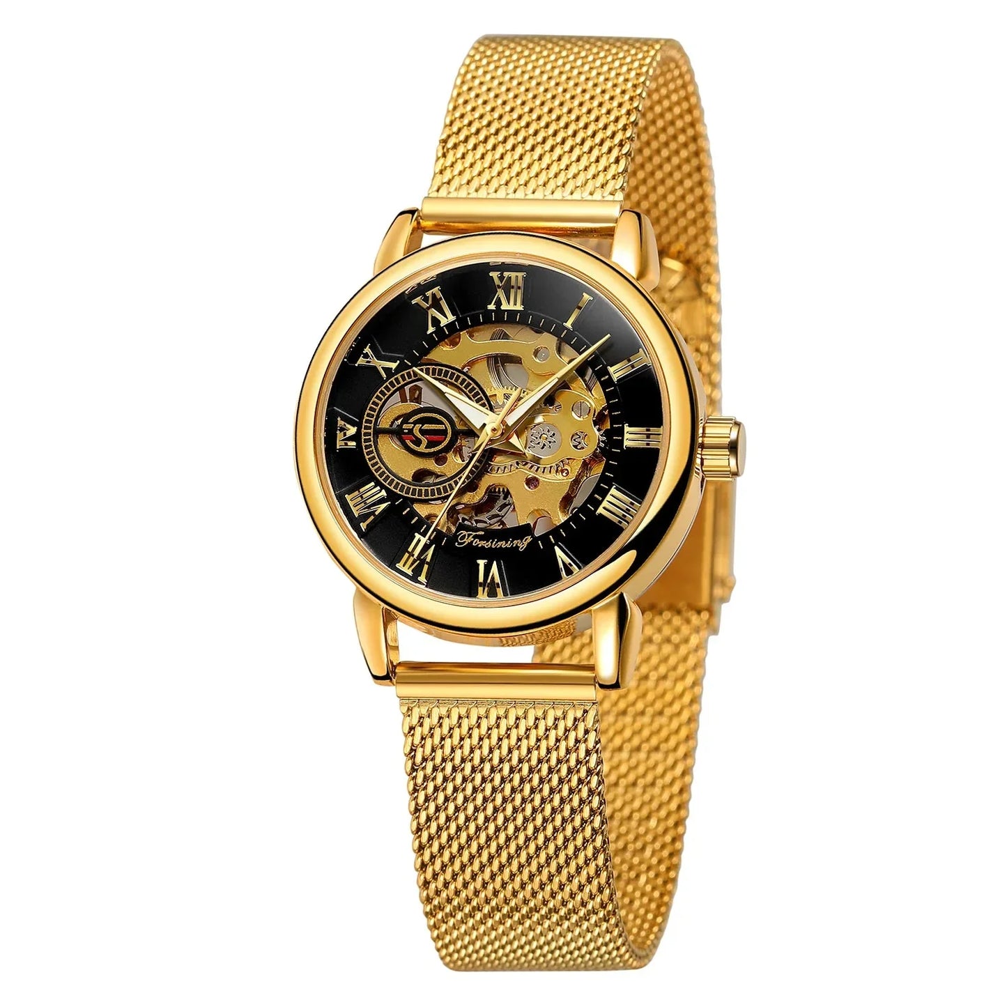 Luxury Steel Skeleton Mechanical Watch