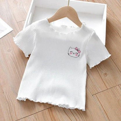 Girls Short Sleeve T-Shirt Ice Silk Toddler