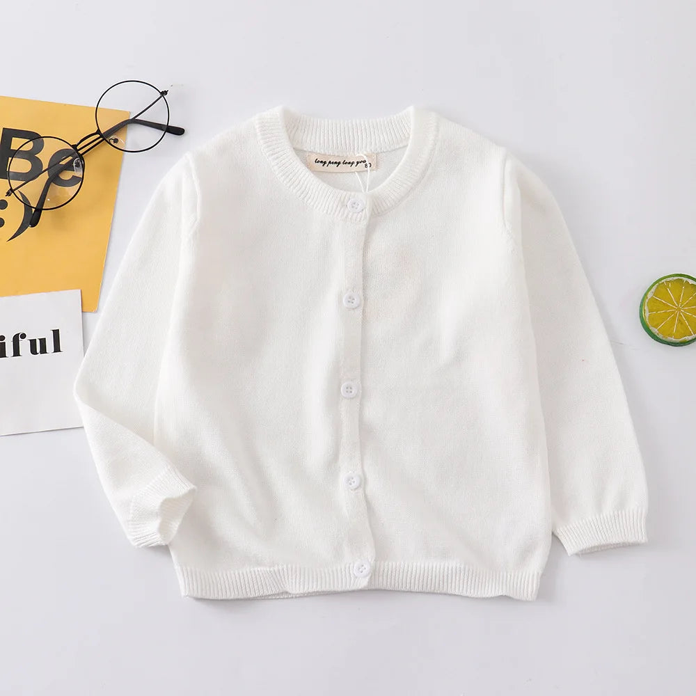 100Cotton Girls Knitting Cardigans Kids Sweater Toddler