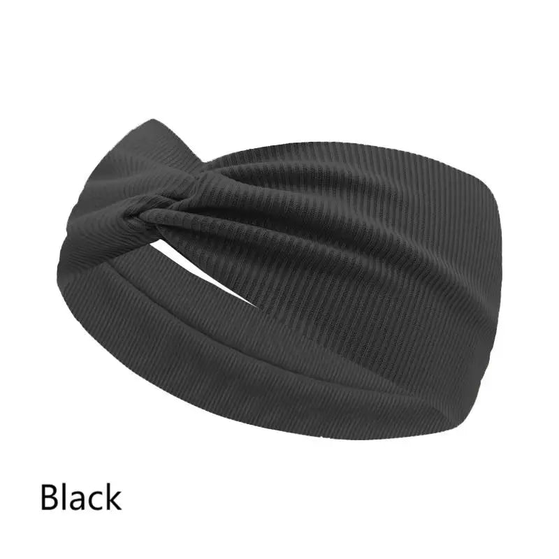 Silky Threaded Fabric Twist Headband