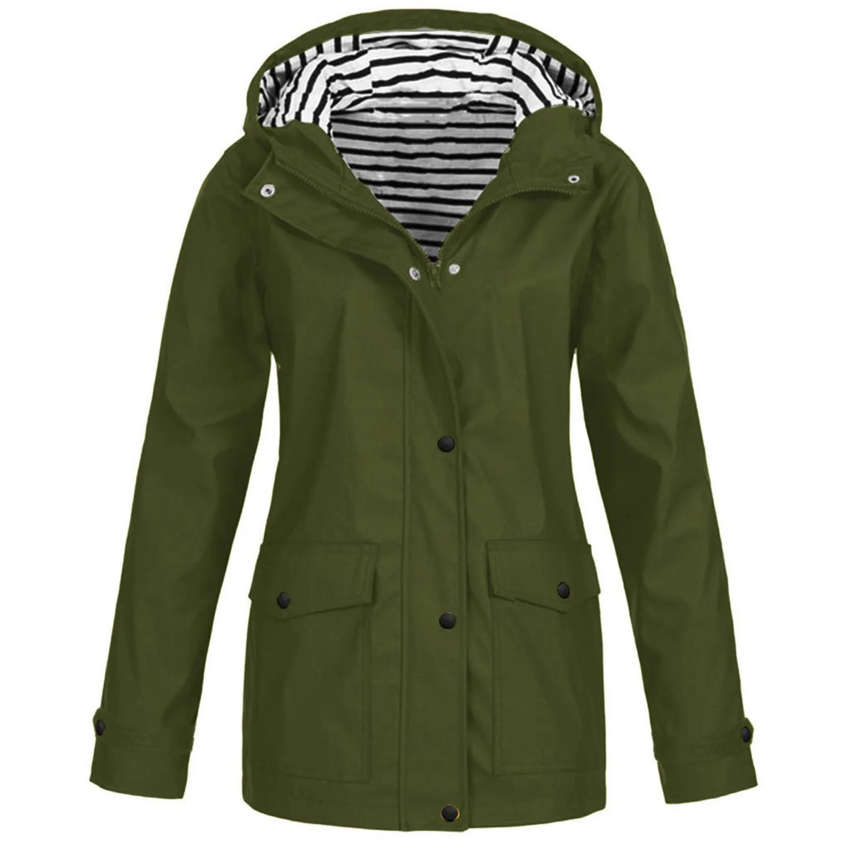 Rain Heat Retaining Outdoor Plus Size Waterproof Hooded Raincoat Coat