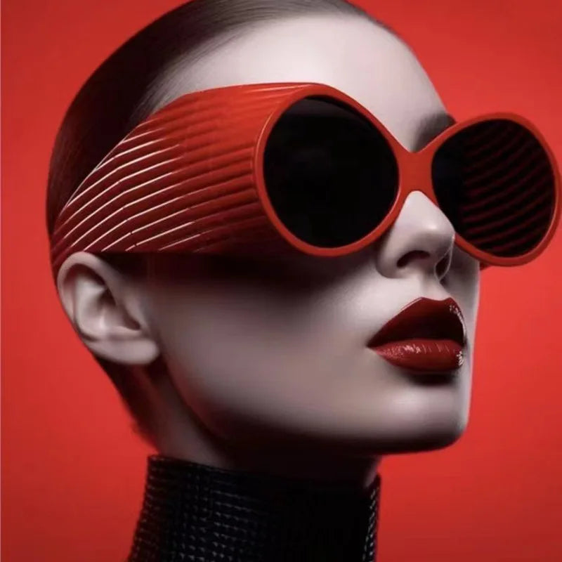 Oversized Round Stage Sunglasses