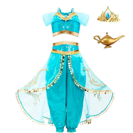 Aladding and the Magic Lamp Jasmine Fairy Costume Cosplay Dress