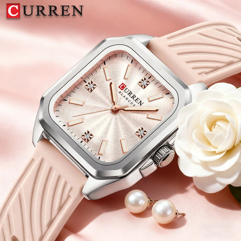 Minimalist Square Quartz Casual Sports Silicone Watches
