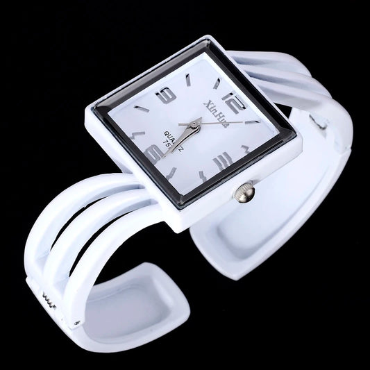 Vintage Square Quartz Stainless Steel Bracelet Watch