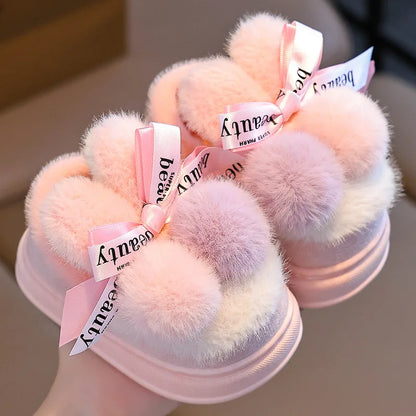 Cotton Cartoon Indoor Non-Slip Shoes for Girl
