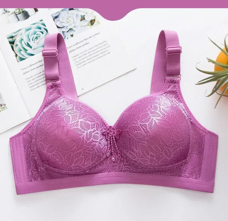 Breathable Adjustable Brassiere Thin Without Steel Ring Large Breasts Bra