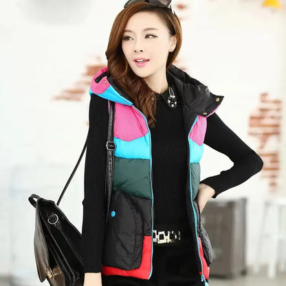 Short down Sleeveless Vest Warm Stand Collar Zipper Jacket