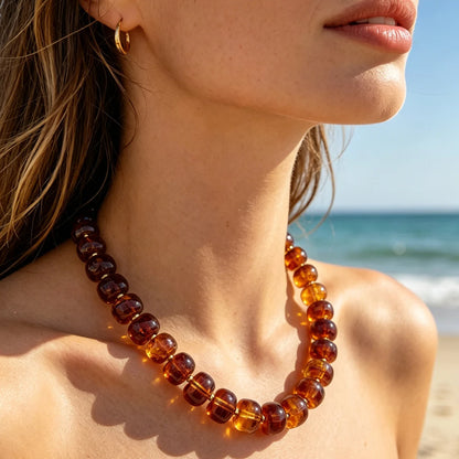 Chunky Beaded Statement Choker Boho Colorful Resin Necklaces