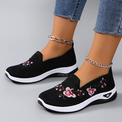 Breathable mesh flat casual sneakers shoes