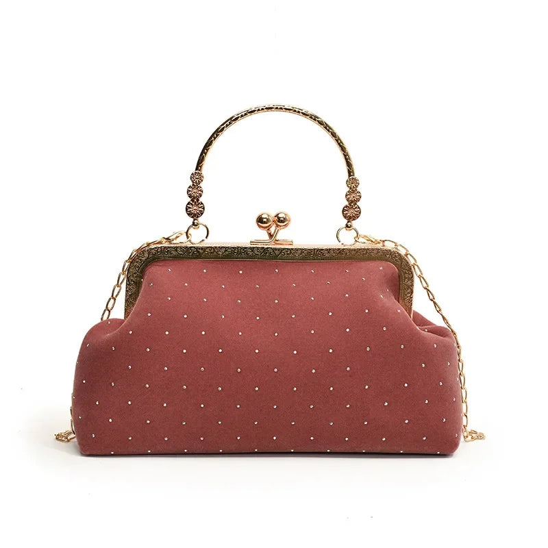 Luxury Clutch Small Clip Chain Crossbody Bag