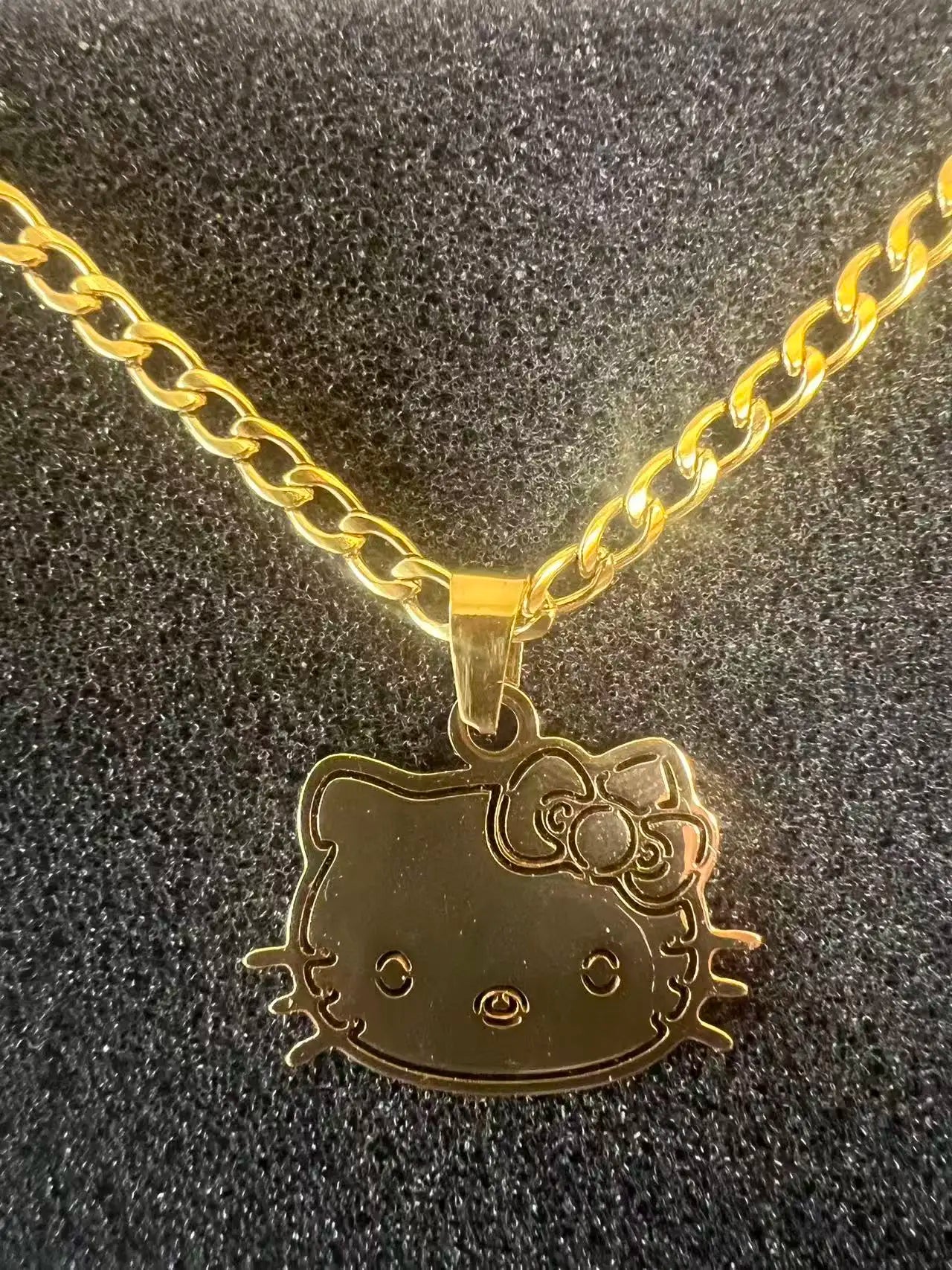 18K Gold Rope Chain Heart Pendant Necklace