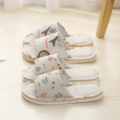 Four Season Linen Home Slippers