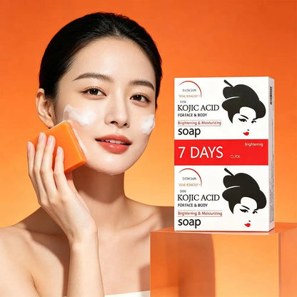 Handmade Kojic Acid Soap for Face & Body Deep Cleansing Oil Control Brighten Skin Tone Bath Soap