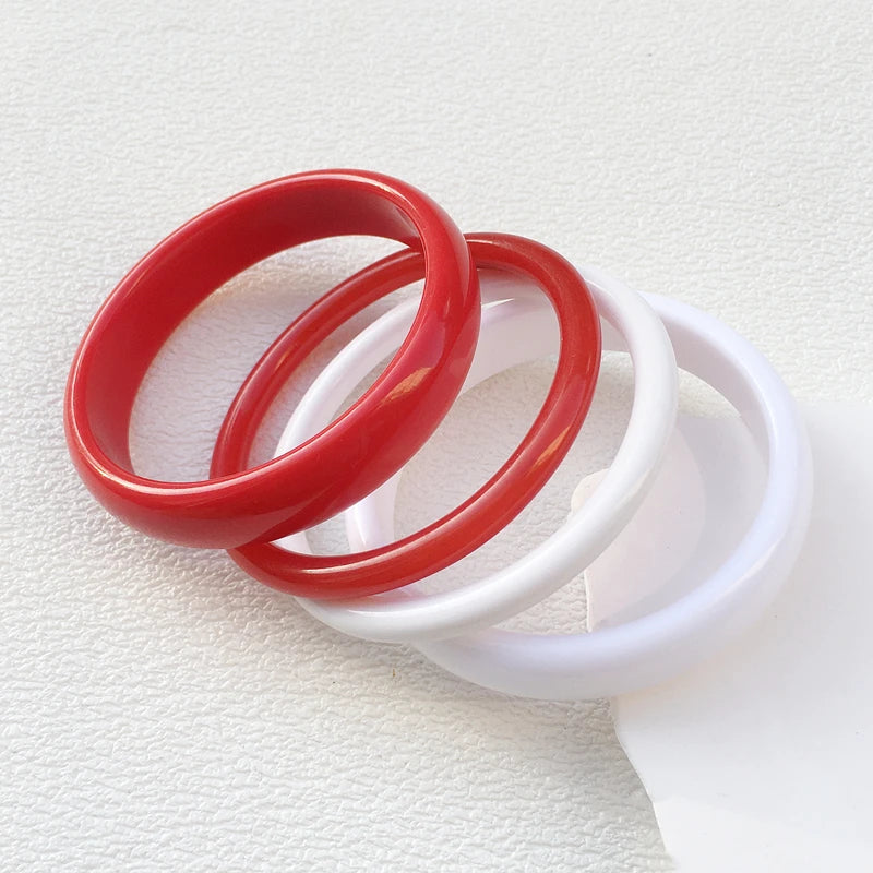 4-Piece Marble Acrylic Resin Bracelet