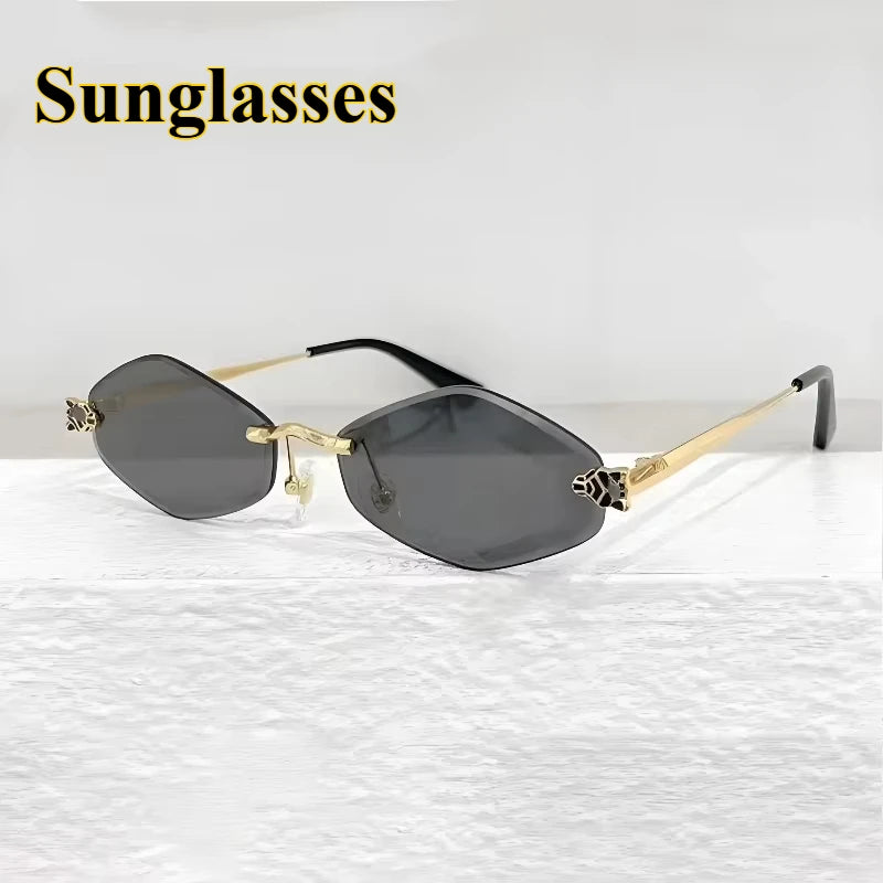 Diamond Shape Leopard Sunglasses