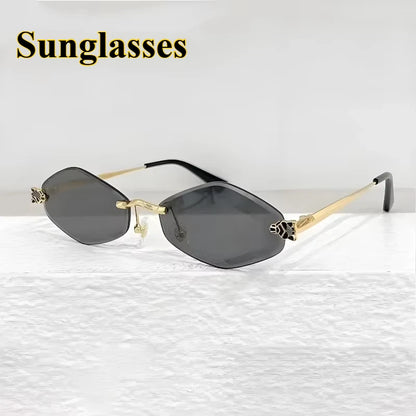 Diamond Shape Leopard Sunglasses