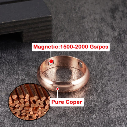 Vinterly 6mm Wide Finger Shiny High Polished Metal Minimalist Copper Ring