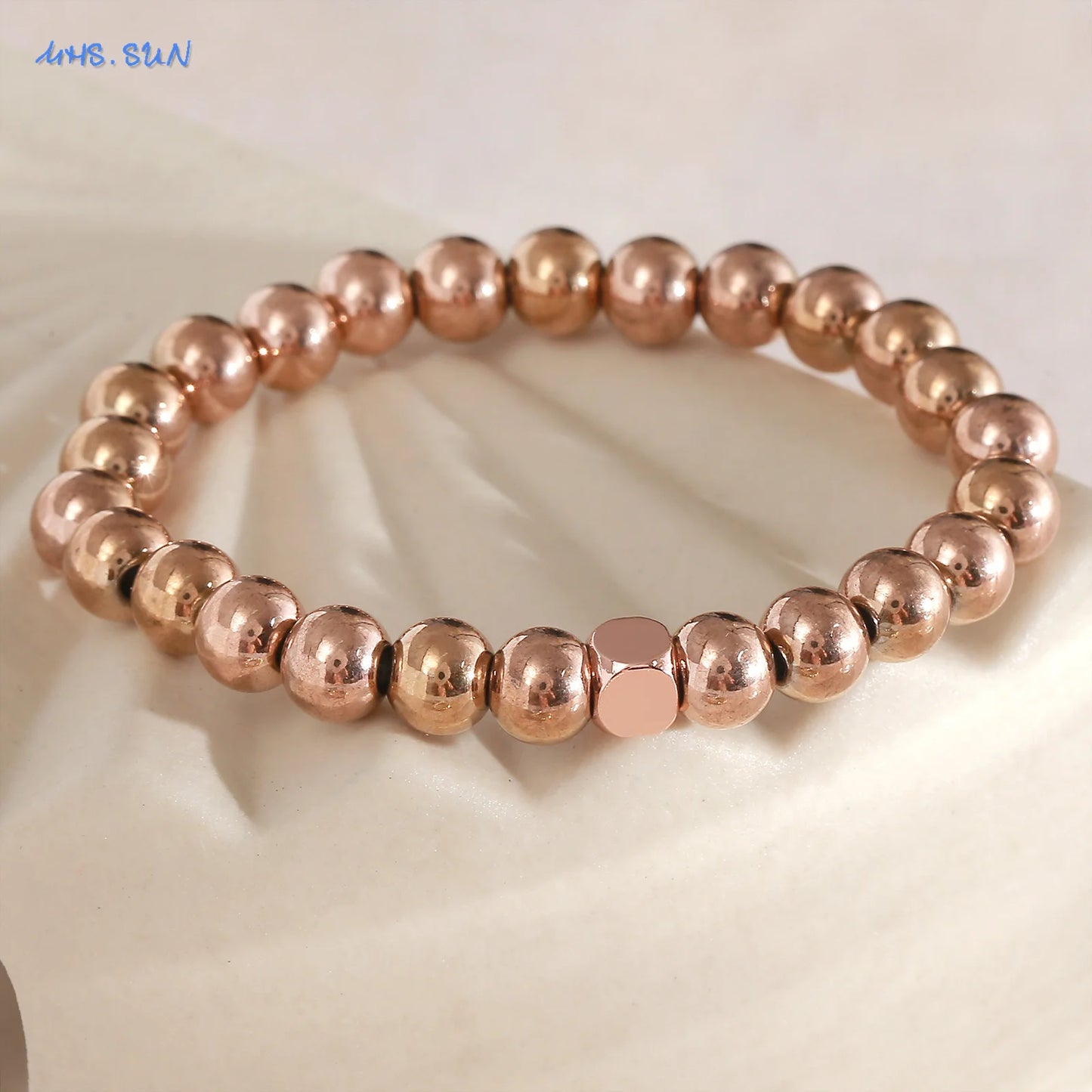 DANA Gold Plated Beads Elastic Bracelet