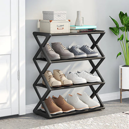 4Layer X-Type Multi Layered Space Saving Shoe Rack