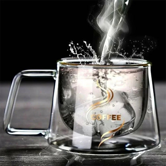 Double-Wall Heat-Resistant Glass Espresso Cup