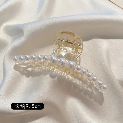 Simulated Pearl Hair Claws Hair Clips