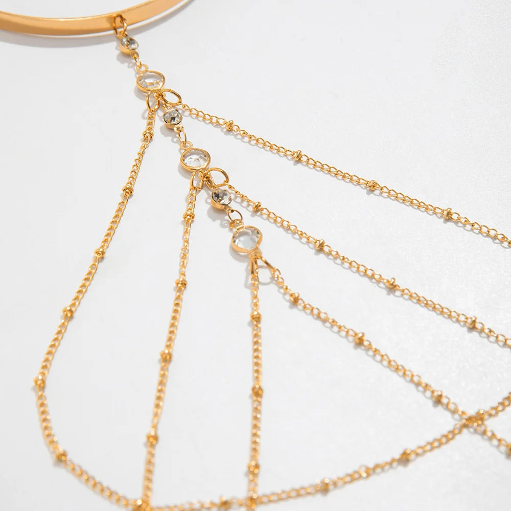 Rhinestone Chain Upper Arm Bracelet