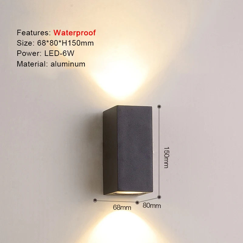 IP65 LED Wall Lamp Outdoor Sconce Balcony Porch Light