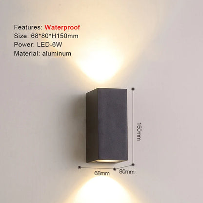 IP65 LED Wall Lamp Outdoor Sconce Balcony Porch Light
