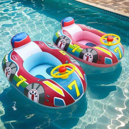 Baby Swimming Pool Float Cute Car Design Toddler Floatie Boat Swim Tube