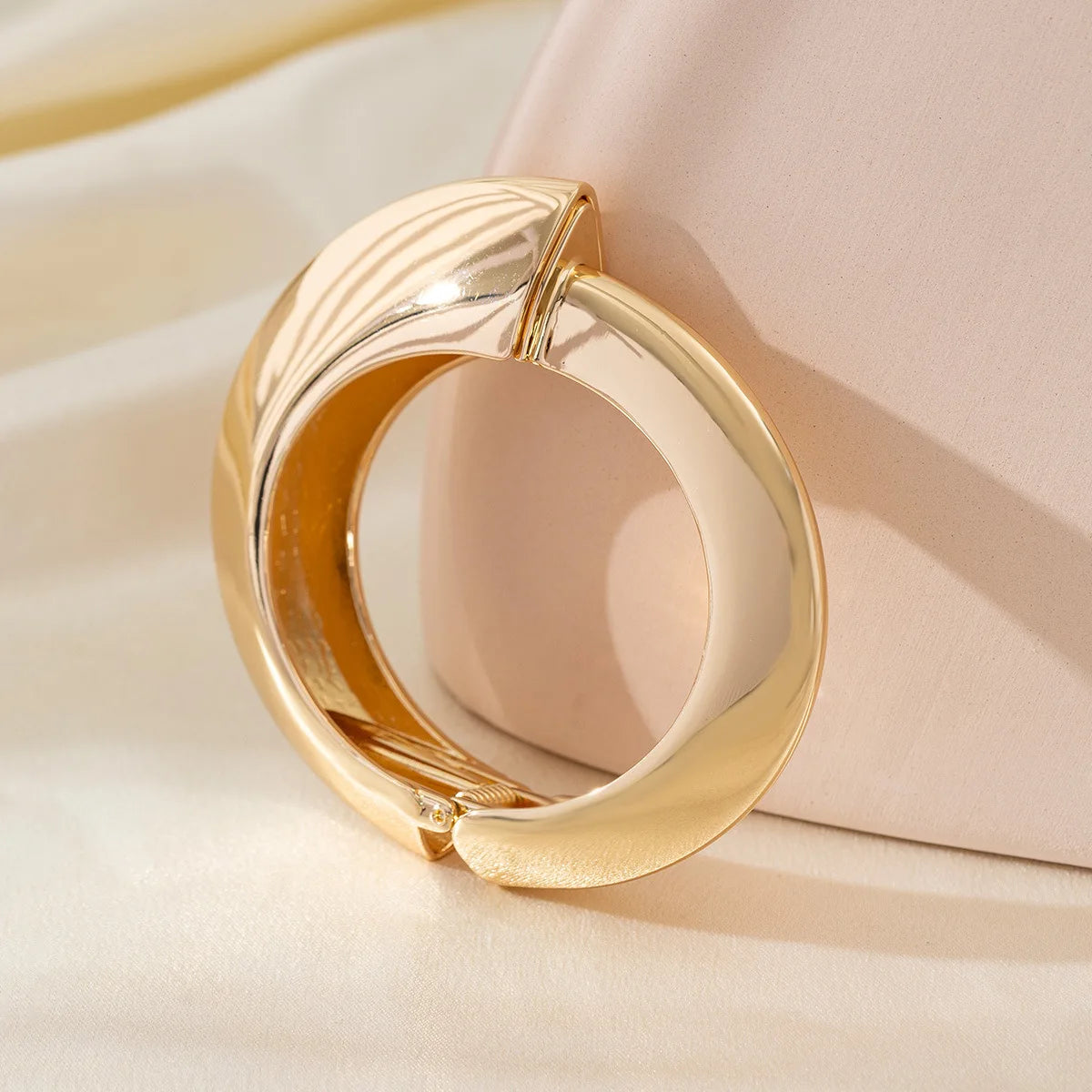 Exaggerated Silver Wide Geometric Irregular Cuff Bangles Punk Open Bangle Chunky Bracelets