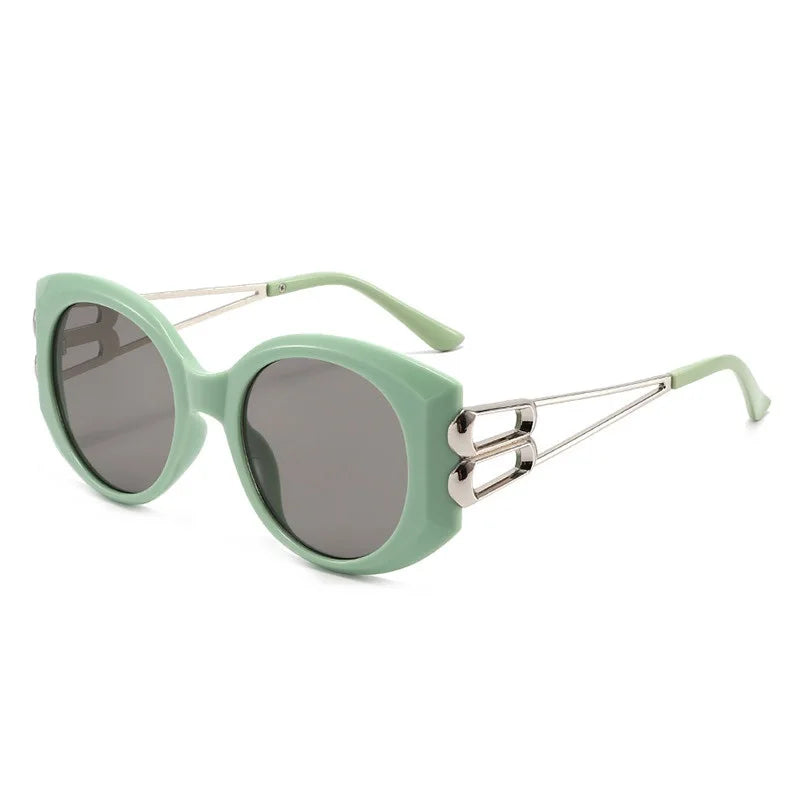 Vintage Oversize Square Hollow Cat Eye Sunglasses