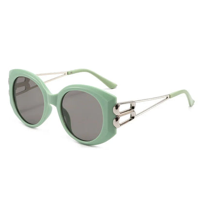 Vintage Oversize Square Hollow Cat Eye Sunglasses