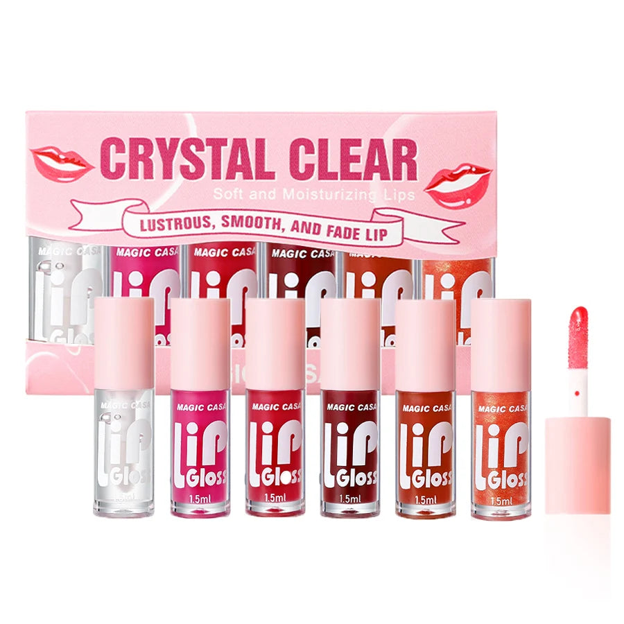 6pcs/set Jelly Lip Oil long-lasting Moisturizing