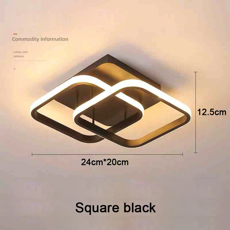 LED Ceiling Light 2 Rings Creative Design
