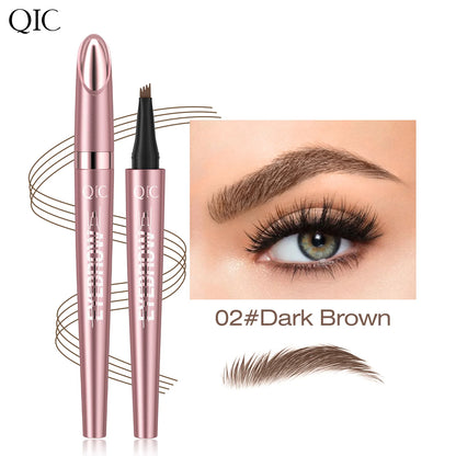 4 Fork Tip Eyebrow Pencil 3D Microblading Waterproof