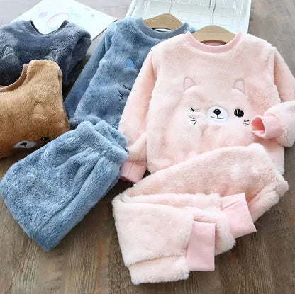Pajama Bear Kids Pajamas Winter Girl Pajamas Sets