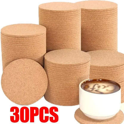 30/1PCS Coaster Natural Round Wooden Cup Mat