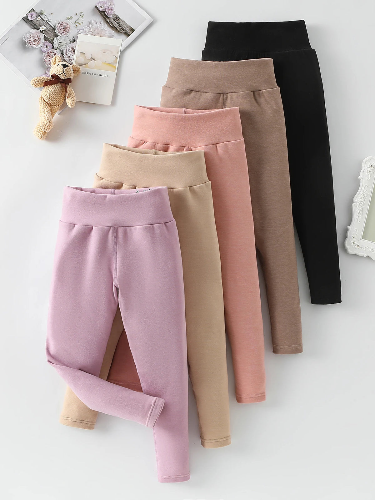 3/1 Piece Set For Autumn And Winter Medium High Waist Thick Leggings